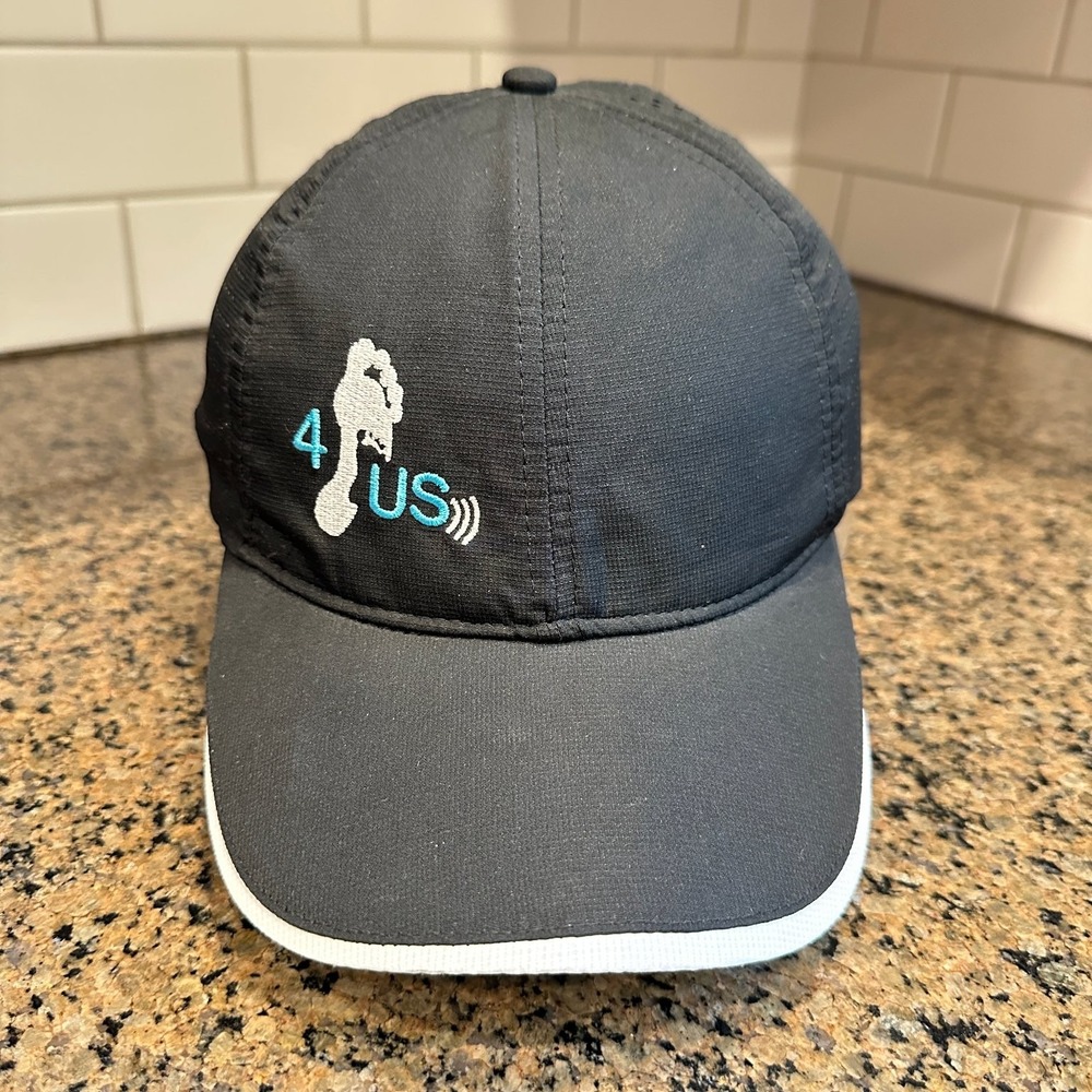 4US Performance Baseball Cap Men's Adjustable Black Perforated LED Lights